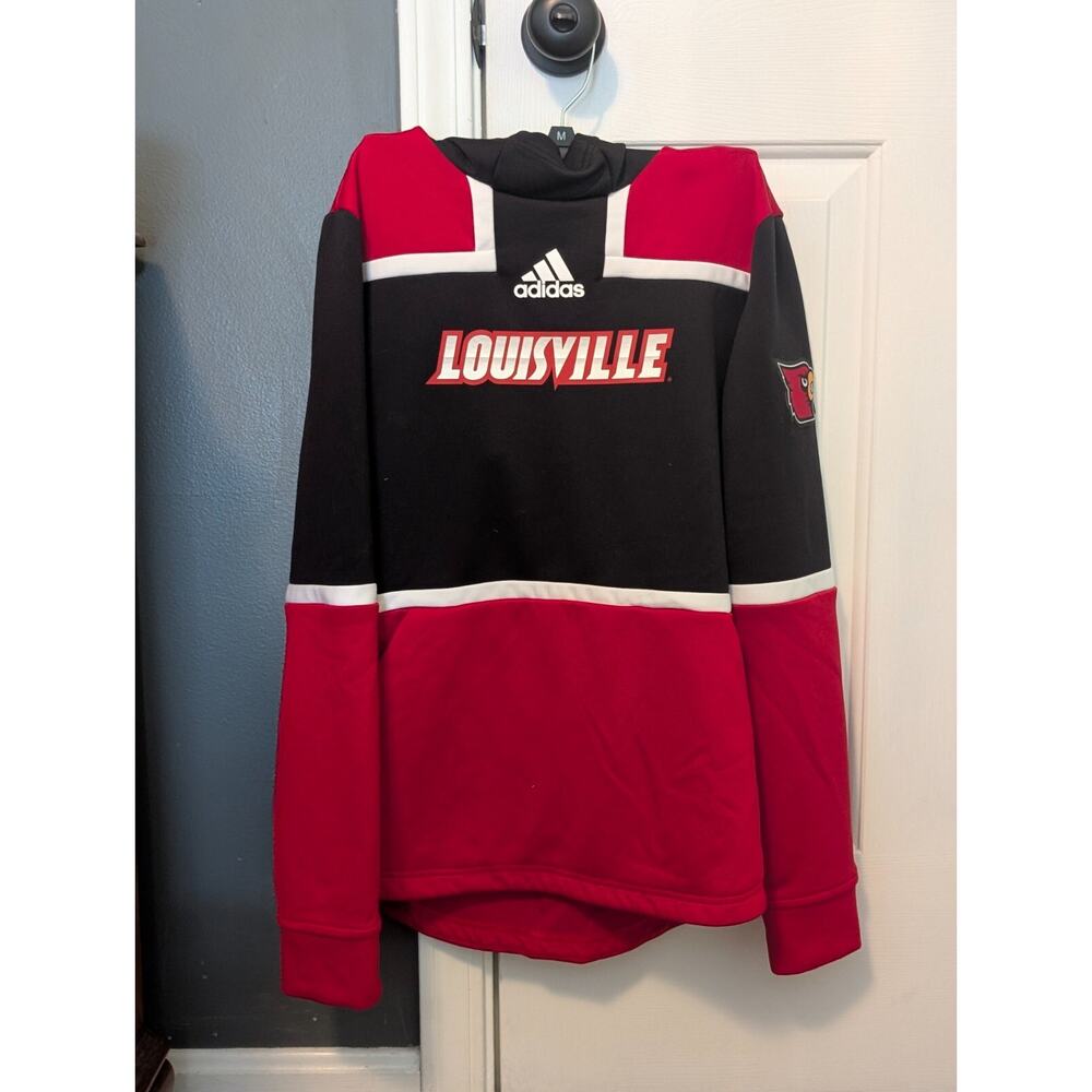 Louisville Cardinals Adidas Hoodie Sweatshirt Unisex Small Red Black
